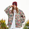 American Retro Full Printed Yarn-dyed Floral Jacket Baggy Coat