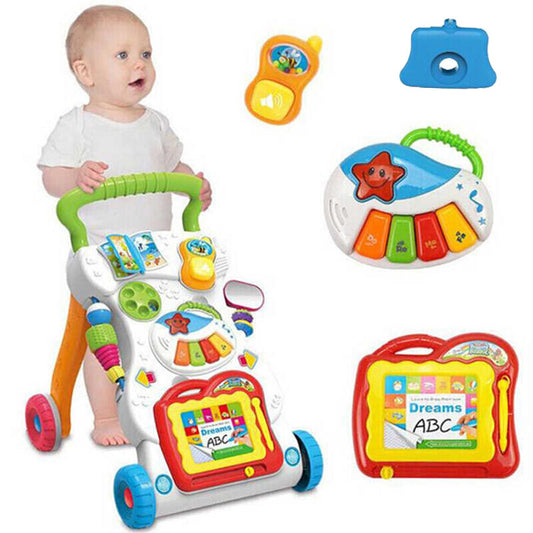 Baby stroller walker toy Baby early education puzzle multi-function music trolley factory direct