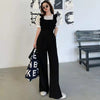 New Straps Wide Leg Pants Shirt Two-piece Set Waist Slim