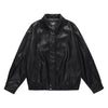 Pilot Leather Jacket Men's Hip Hop Rock Motorcycle PU Leather Jacket Lapel Casual Coat