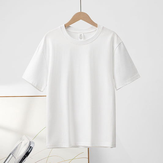 Cotton Round Neck Short Sleeve T-shirt Top