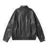 Biker's Men's Pilot Loose Split Stitching Lapel PU Leather Jacket