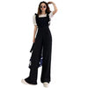 New Straps Wide Leg Pants Shirt Two-piece Set Waist Slim