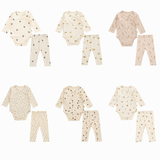 Newborn Baby Cotton Romper Climbing Two-piece Suit