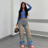 Loose Straight Fashion Street Denim Trousers For Women