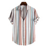 Printed Casual Men's Short-sleeved Shirt Lapel